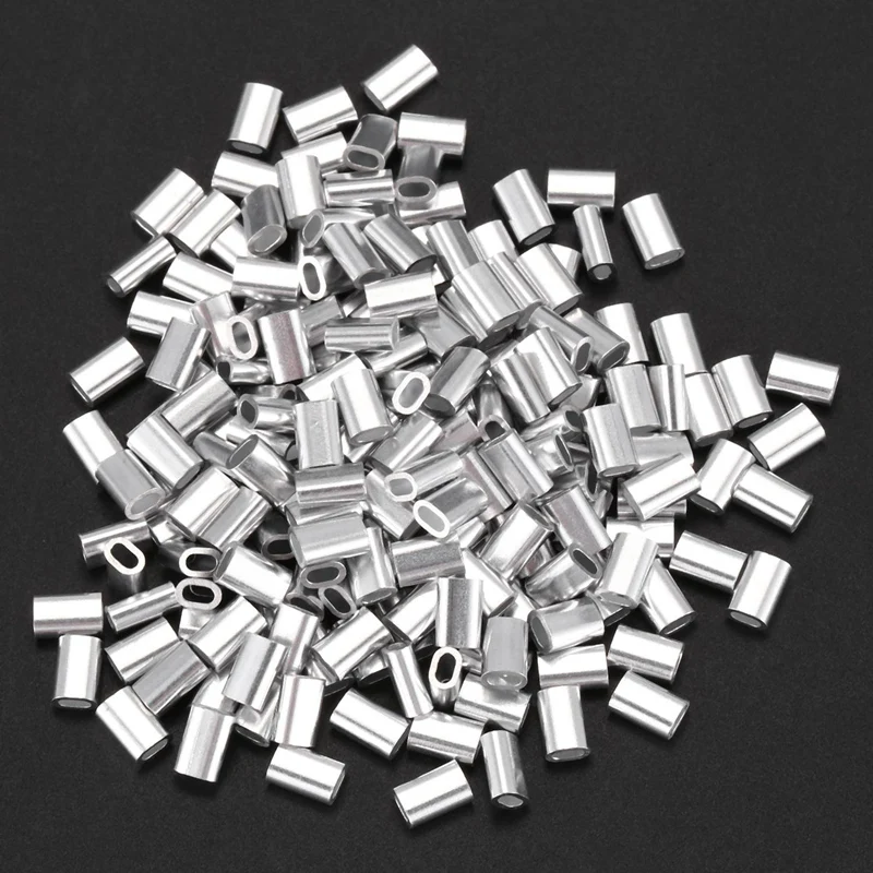 

M1.5 Wire Rope Aluminum Ferrule Cable Ties Crimp Wire Rope Chuck Aluminum Jacket 400 Pieces