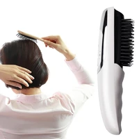 massage comb battery power round bristles plastic health hair growth detangle comb for women