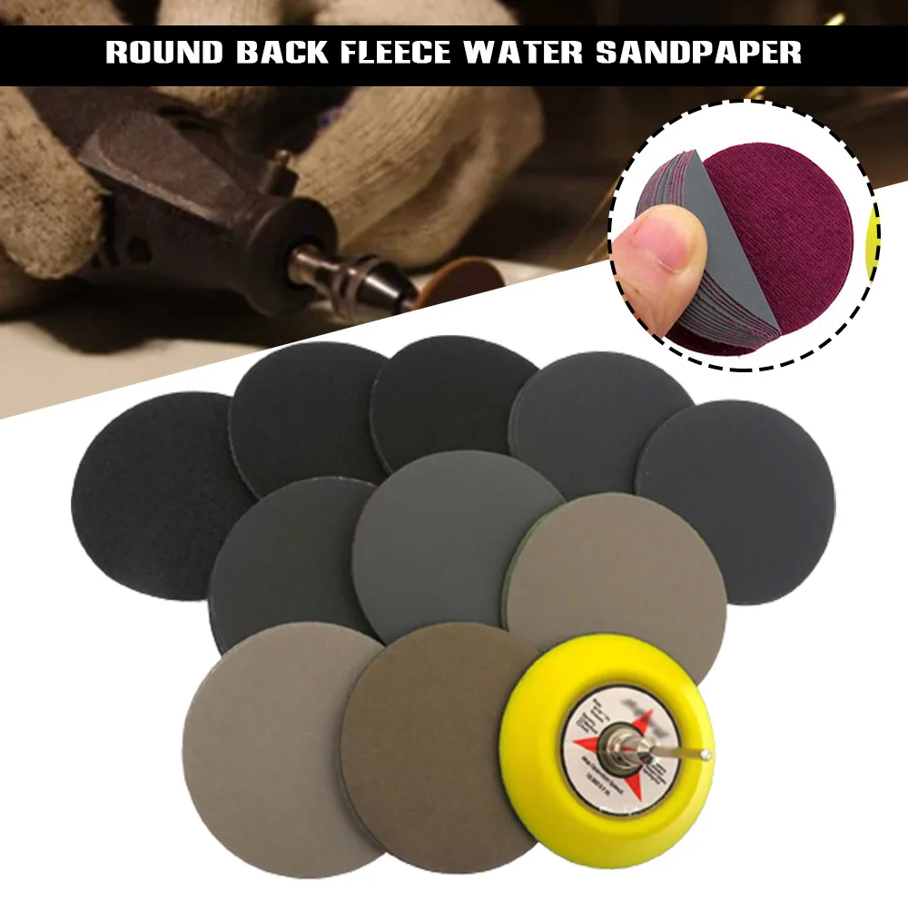 

Round Flocking Sandpaper Self-adhesive Sanding Polishing Water Sand Back Velvet Wet Dry Grit Sander Disc Abrasive Paper