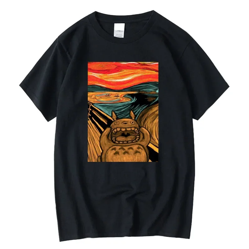 

XIN YI Men's High Quality 100% Cotton Anime T-shirt Print T Shirt Loose O-neck Men Tshirt Short Sleeve T-shirt Male Tees Tops
