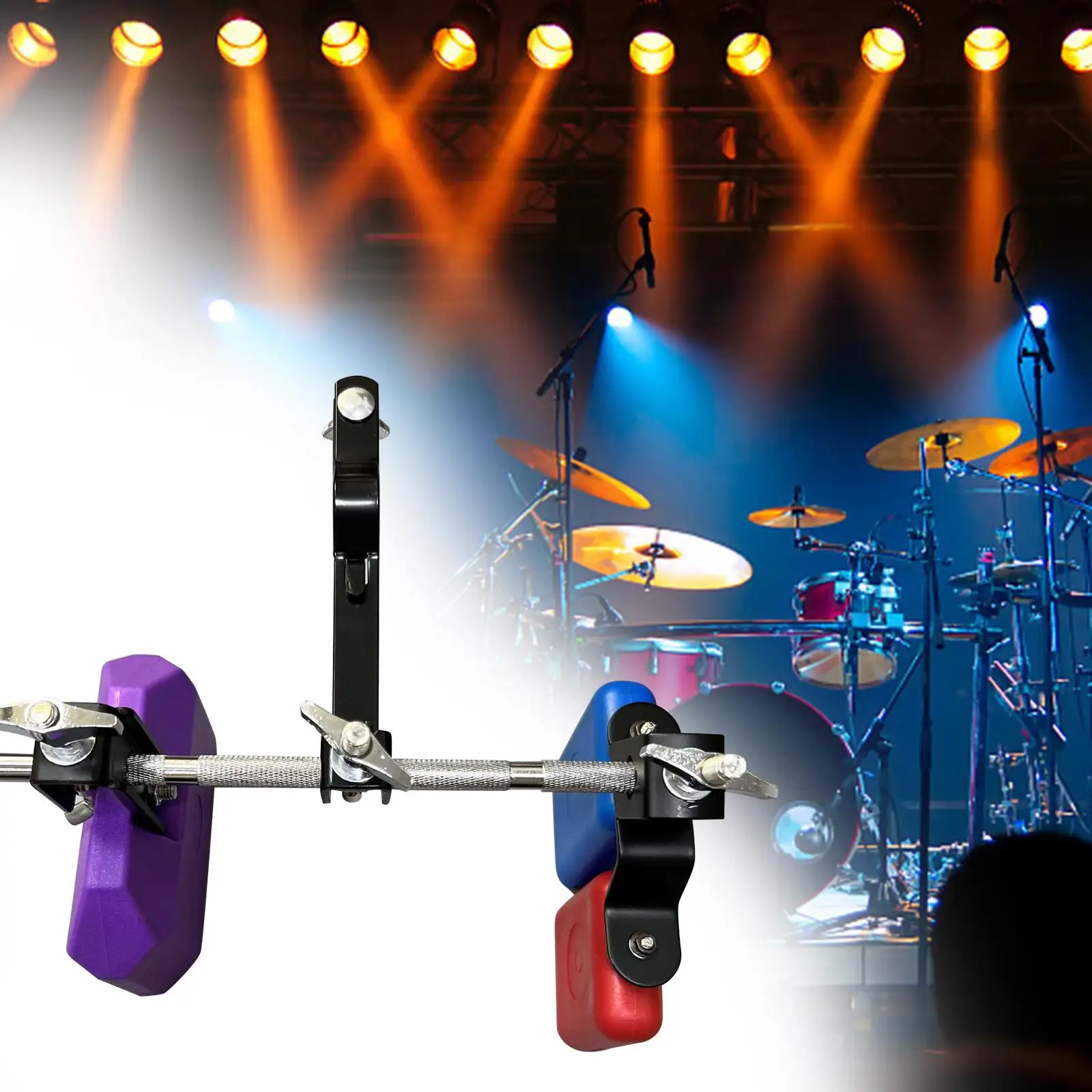 

Adjustable Cowbell Stand Connecting Clamp Holder Bracket Drum Accessories Universal for Beginner Music Instrument Accessories