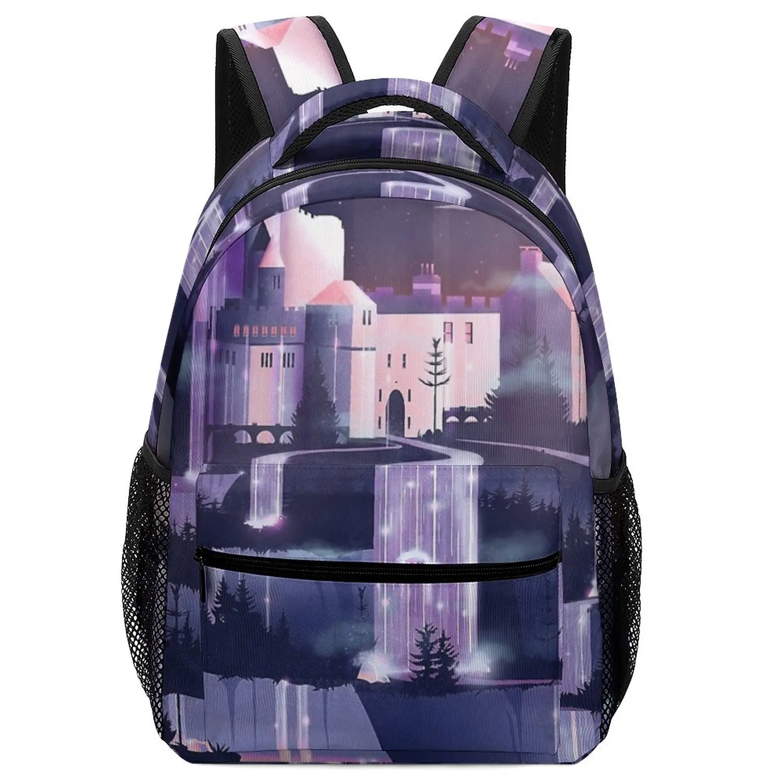 

Waterfall Castle Women Travel Backpack Kids Girls Handbags Schoolbag