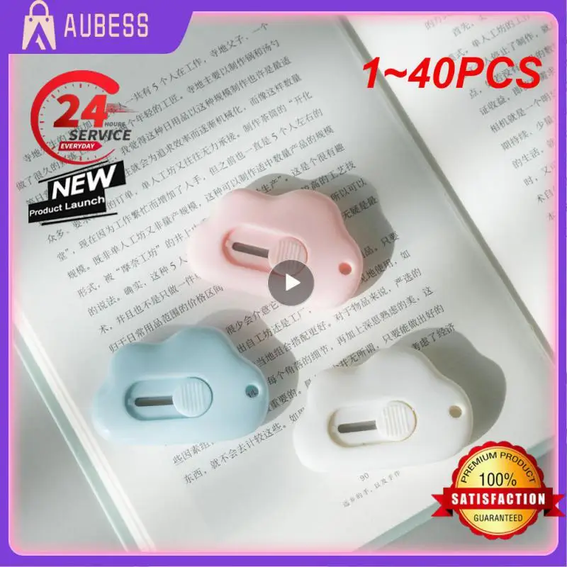 

1~40PCS Cute Rabbit Cloud Color Mini Portable Utility Knife Paper Cutter Cutting Paper Razor Blade Office Stationery Cutting