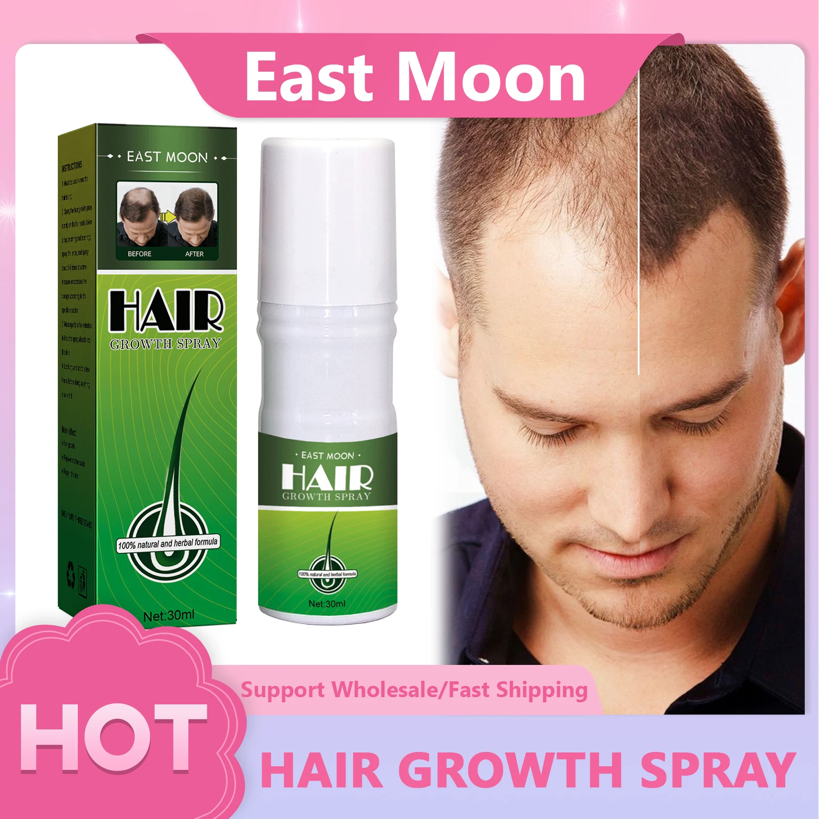 

Hair Growth Spray Strengthen Hair Root Scalp Treatment Anti Hair Loss Moisturizing Repair Dry Damaged Hair Fast Growth Hair Care