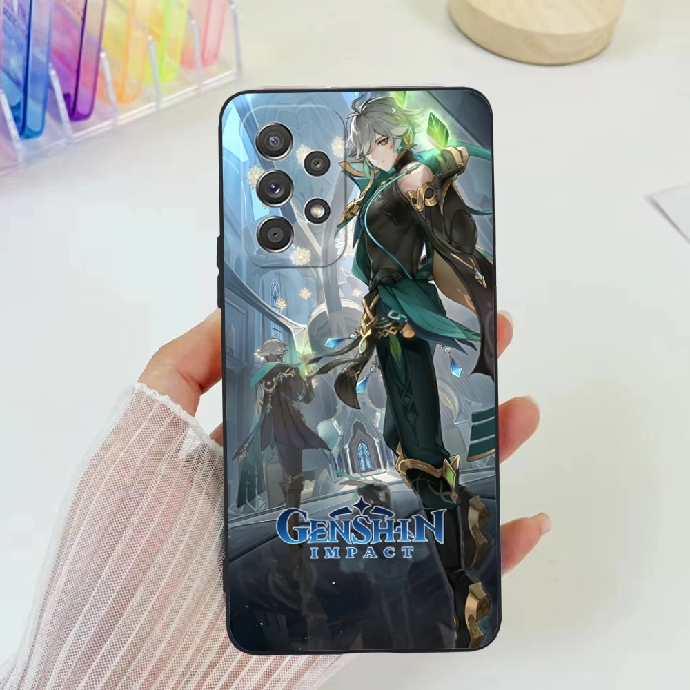 Чехол для сотового телефона Genshin Impact alhaiтэм Samsung Galaxy A91 73 71 70 54 53 52 34 24 23 21 S 5G черный