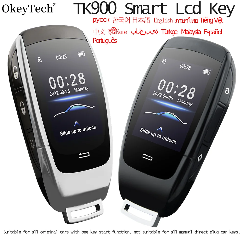 TK900 Modified Universal Multi-languages Remote Smart LCD Key Car Key Comfortable Entry  For Benz/BMW/Toyota/Kia/VW/Audi/Ford