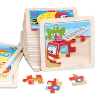 11x11cm jigsaw puzzle toys educational toys kids wooden puzzle cartoon animal traffic tangram wood puzzle toys for children gift