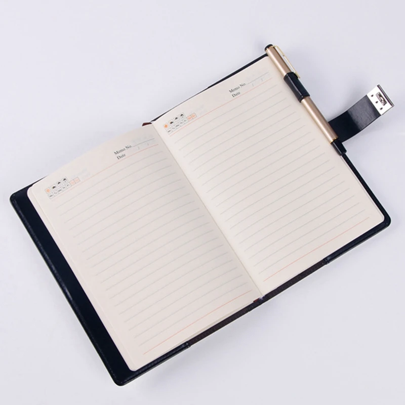 

2X White A5 Diary With Lock Planner Refill Journal Traveler Agenda Agenda Password Book