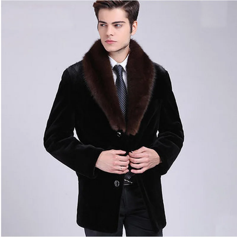 

Новая зимняя мужская куртка 6XL, теплое пальто из искусственного меха, ветровка с длинным рукавом и пуговицами, деловая повседневная верхняя одежда, мужская одежда