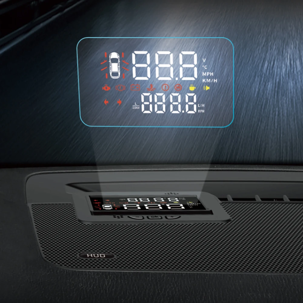 

For Mazda CX-5 KF 2017-2021 Mirror HUD Auto Car Head Up Display Windshield Speed Projector Security Alarm Overspeed RPM Voltage