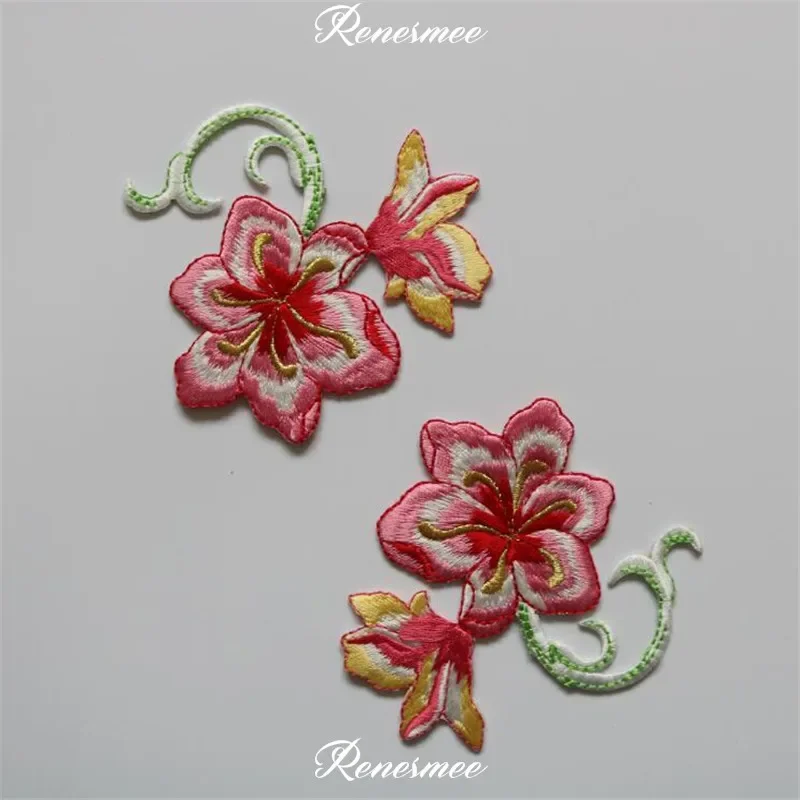 3 шт. Цветочная аппликация для одежды вышивка нашивка ткань наклейка на утюжок