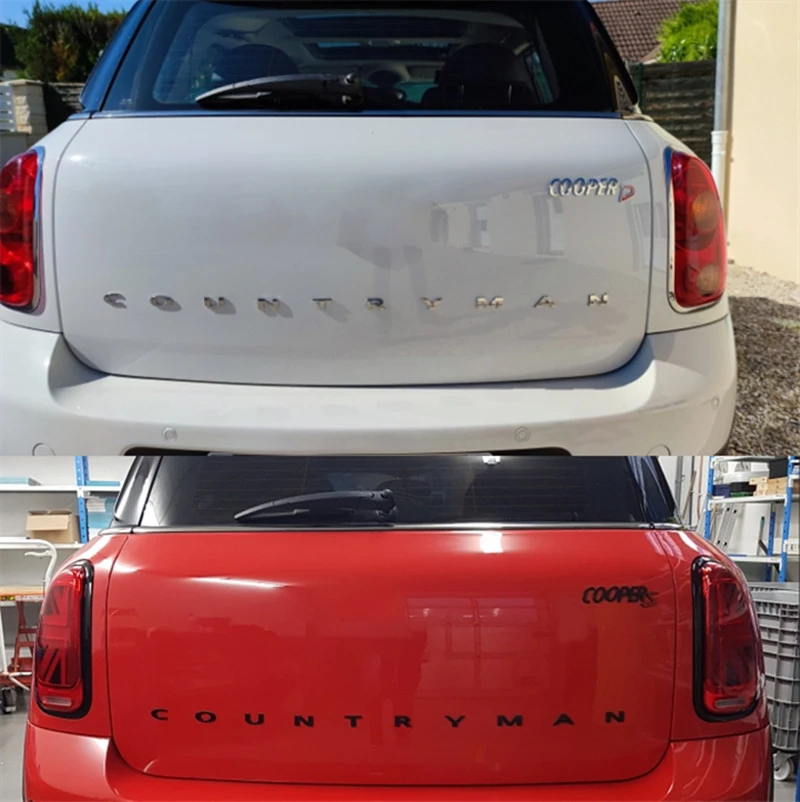 

Black Silver Car Tail Metal 3D Letters Sticker And Emblem Rear Trunk For MINI Cooper Countryman R60 F60 Car Styling Accessories