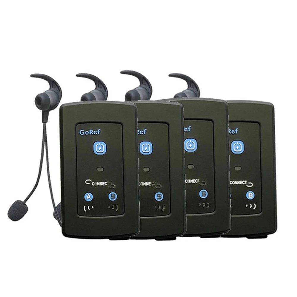 

GOREF 1200M Handsfree Intercom Referee гарнитура Bluetooth Беспроводная в режиме реального времени полный дуплекс интерфон Макс. 4 группа Talkie