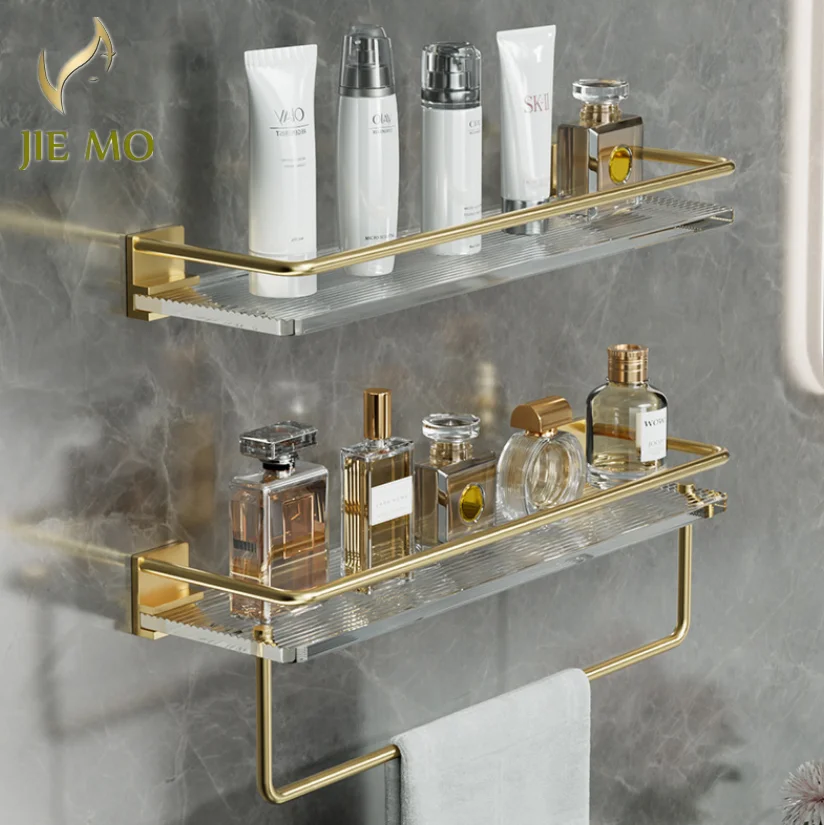 

Acrylic bathroom shelving wall hanging space aluminum wash table toilet towel storage