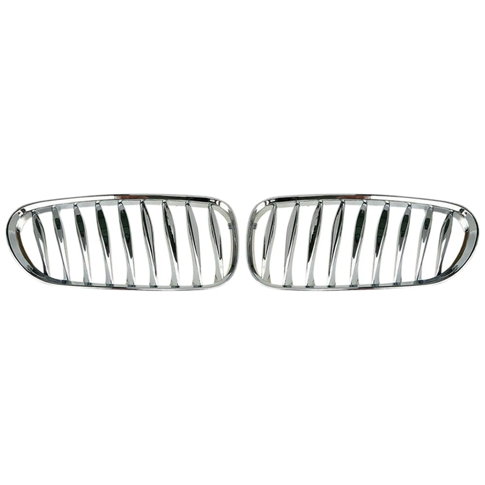 

Front Fence Grill Grille ABS Chrome for-BMW Z4 E85 E86 2003-2009 51117117757 51117117758