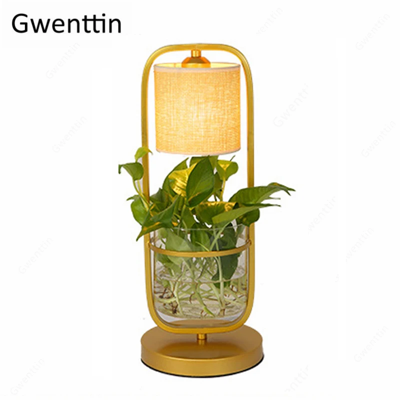

Modern DIY Potted Plant Table Lamps Nordic Home Decor Standing Desk Light for Living Room Bedroom Led Light Fixtures Luminarias