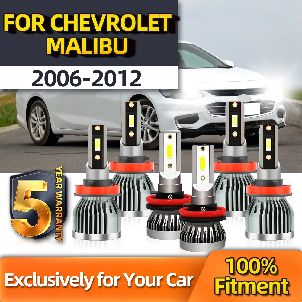 

Crossfox 6x Combo LED 6000K 120W 20000LM 12V Auto Headlamp H11 H9 H11 Fog Lamp + High Low For Chevrolet Malibu 2006 2007-2012