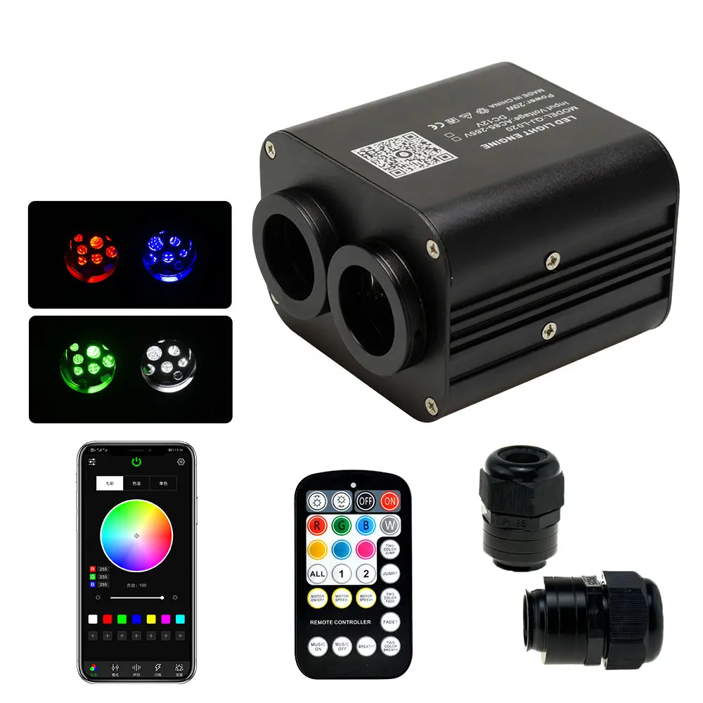 

Ritesdepot Starlight Headliner 20 Вт двойные головки RGBW оптоволоконный светильник