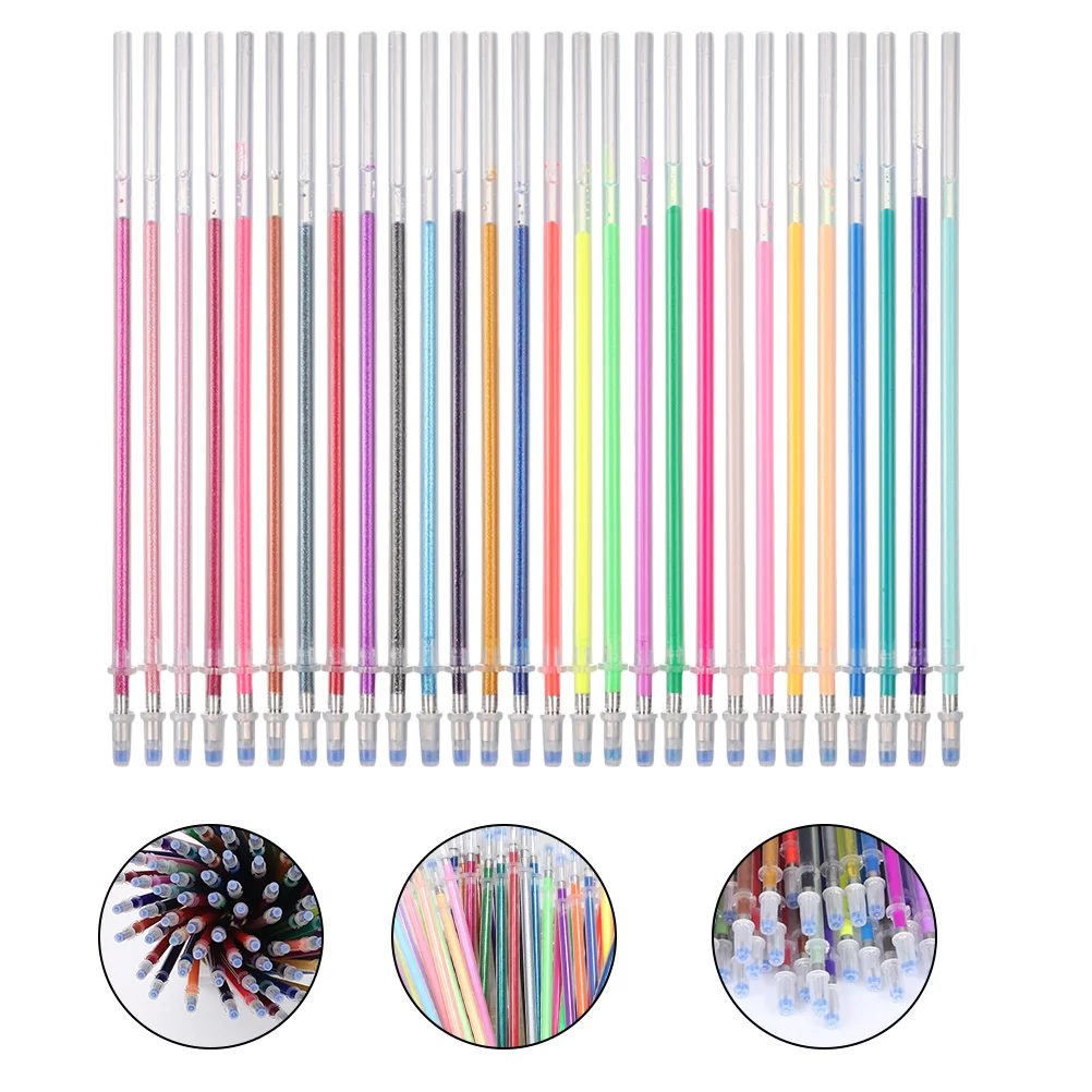 

Pen Refills Ink Glitter Pens Refill Replacements Bullet Neon Stationery Student Fine Point Writing Ballpoint Fountain Cartridges