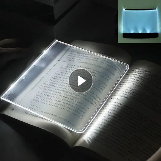 

Flat Plate LED Book Light Reading Night Light Portable Travel Dormitory Desk Lamp Home Kid Bedroom Read Creative Reading Gadgets