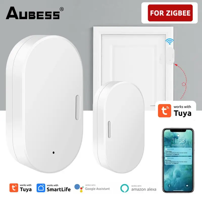 Датчик двери Tuya Smart Zigbee детектор открытия и закрытия дверей охранная