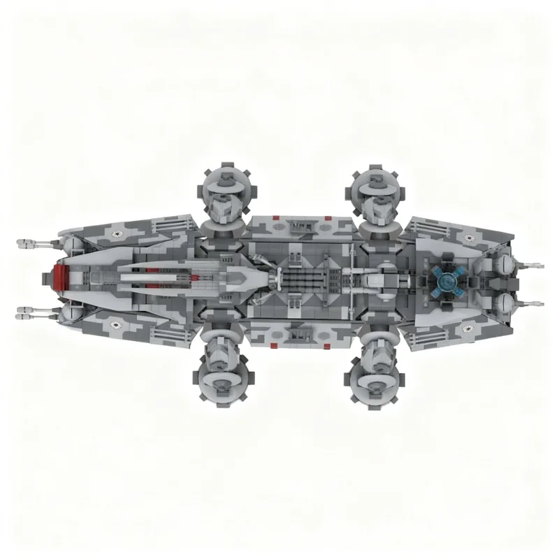 Фото 4497 деталей MOC HMF Вездеходная тяжелая мобильная крепость Star Battle, модель-конструктор, игрушка, строительные блоки, идея для рождественских подарков, DIY №3