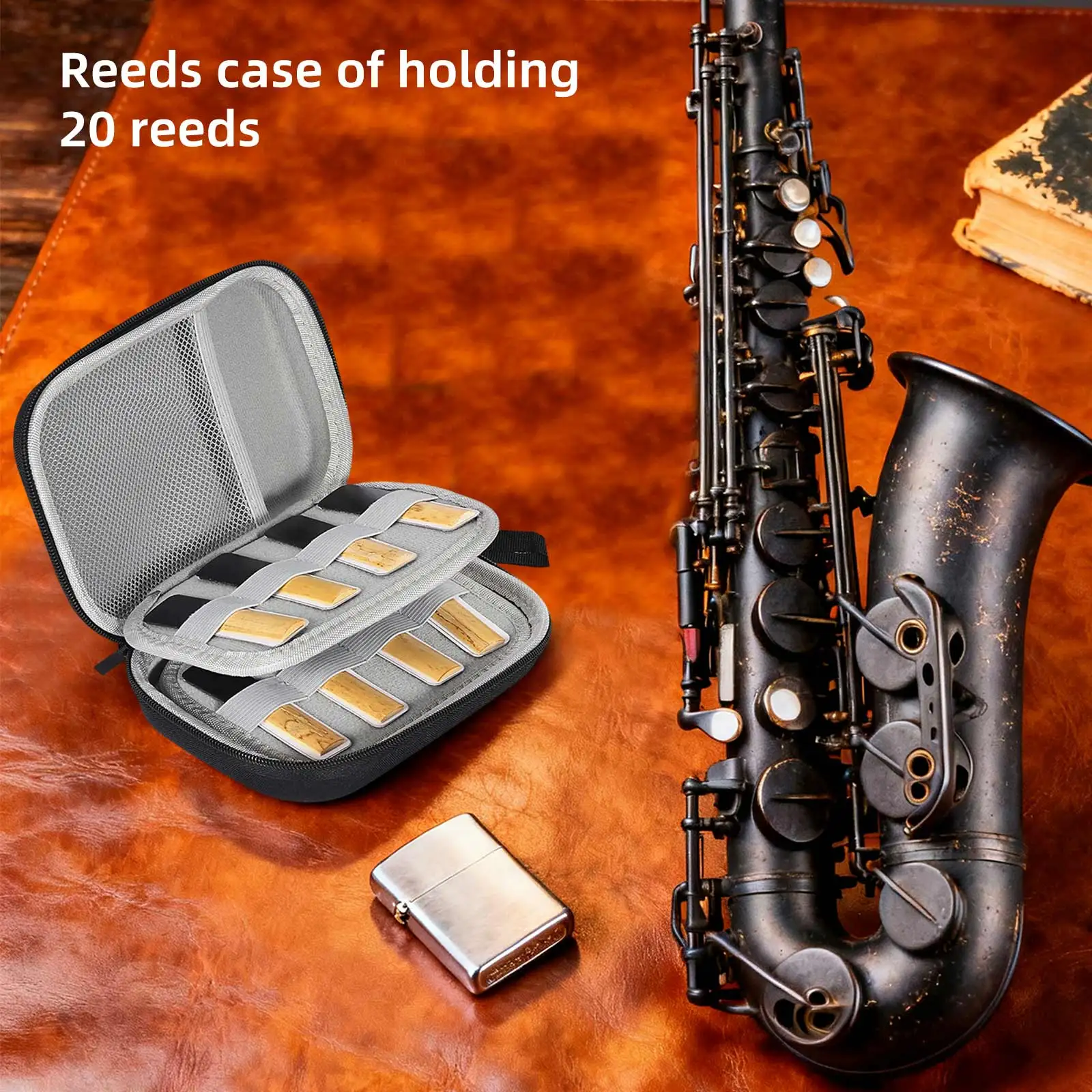 Чехол Muspor Reeds, совместимый с держателем для хранения тростей для кларнетасаксофонабукетабассона на 20 тростей и упаковке (только коробка) (art.: 3920d286beee4) - 3920d286beee4