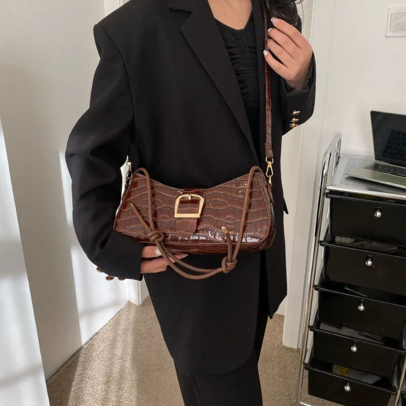 

Stone Texture Shoulder Bag 2023 New Korean Vintage Fashionable Shoulder Underarm Bag for Women Designer Bags Luxury