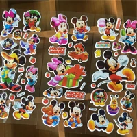 6pcs mickey mouse minnie kawaii stickers baby girl boy funny toys kids cute anime stickers scrapbooking