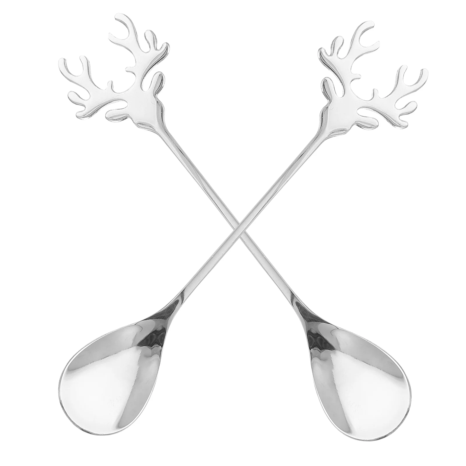 

Spoons Spoon Christmas Coffee Tea Stirring Mixing Stirrers Metal Hot Ice Dessert Bar Cream Steel Stainless Holiday Stir Cocktail
