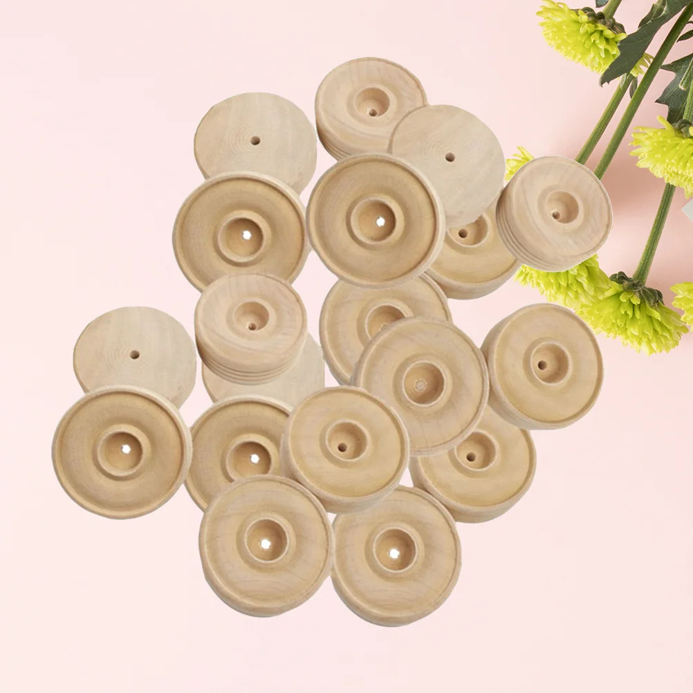 

50Pcs Small Wooden Wheels Wooden Wheels Wooden Craft Wheels Car Making Supplies Wood Craft Supplies