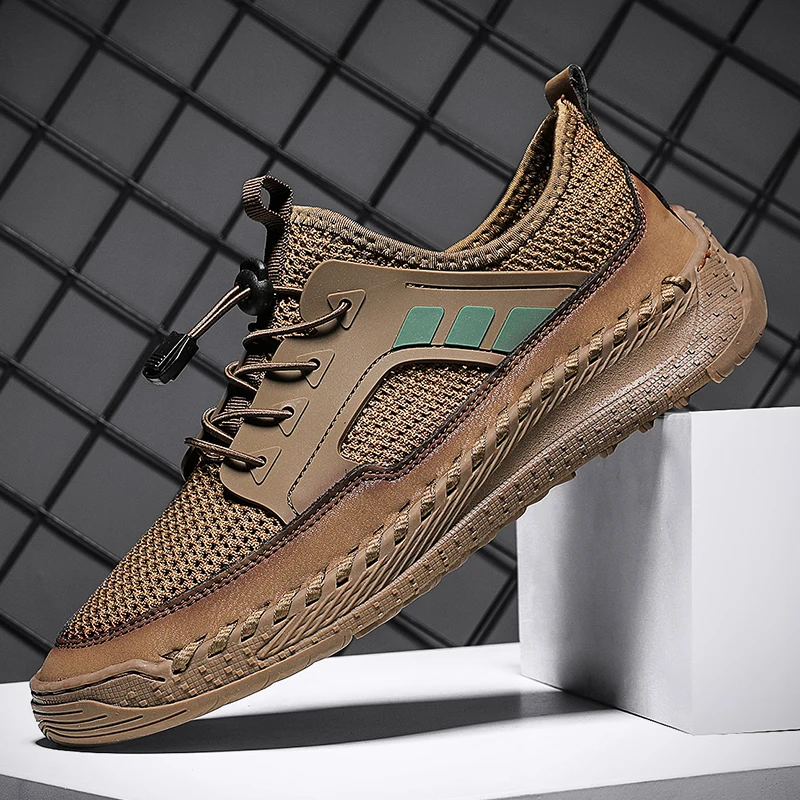 

Men's casual sneakers 2022 summer mesh surface non-slip flat men's shoes handmade large size walking driving