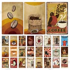 Металлическая жестяная вывеска в виде кофе, винтажный Настенный декор для кофе, бара, кафе, ресторана, кухни, Оловянная живопись, металлический постер, искусство, Настенный декор, табличка