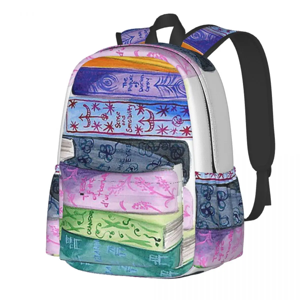 

Books Backpack Teen Jane Austen Pattern Backpacks Polyester Cool School Bags Camping High Quality Rucksack