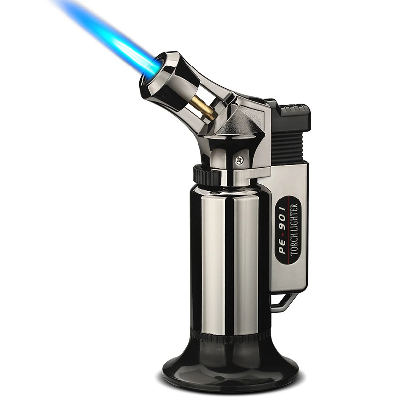 New Outdoor BBQ Torch Jet Lighter Windproof Spray Gun Cigar Lighter Metal Kitchen Gas Refill Welding Lighter Gadgets For Man images - 6