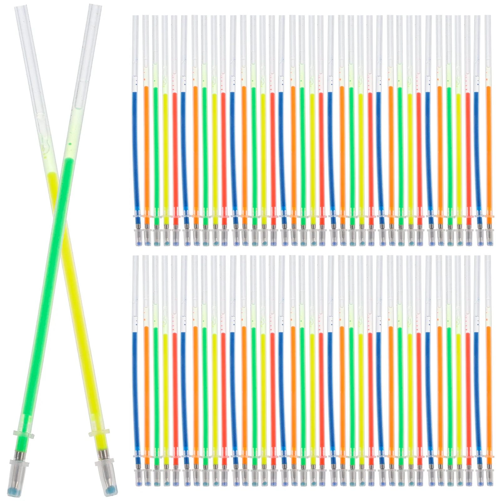 

100 Pcs Highlighter Refill Pen Refills Metallic Gel Pens Convenient Practical Ink Plastic Refillable Office Student Decor