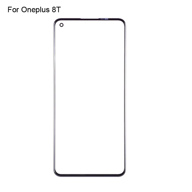 2pcs For Oneplus 8T Outer Glass Lens For One plus 8 T KB2000 Touchscreen Touch screen Outer Screen Glass Cover without flex