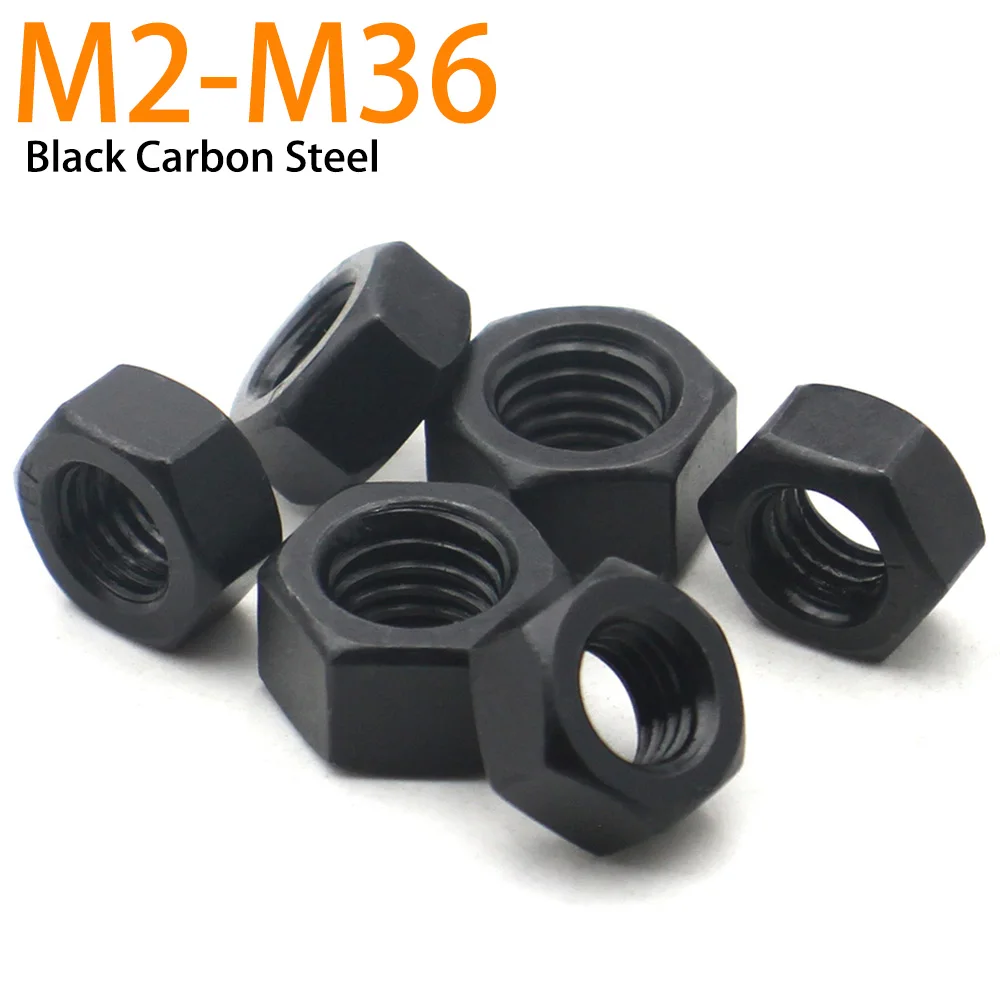 

Гайки Zimir WJ3003B черные углеродистые сталь класс 8.8 M2-M24