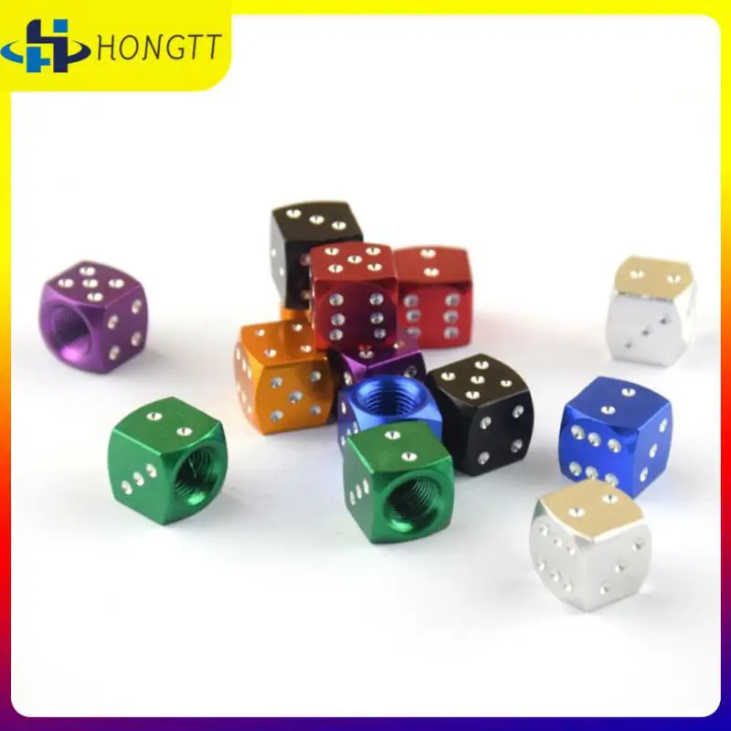 

Universal Dice Tire Cap Corrosion Resistant Design Color Valve Cover Durable Dice Aluminum Valve Caps Practical Car Supplies