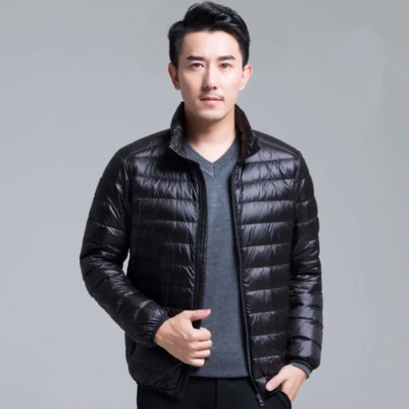 New Men winter keep warm 90% White eider-down jacket Brand clothing Male slim fit Hooded casual slim Down jacket Plus size 6XL