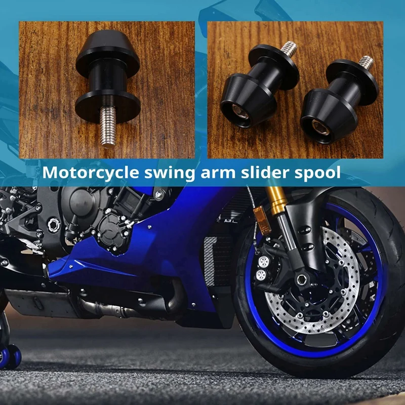 2 шт. M6 X1 5 мотоциклетные ползунки с ЧПУ катушки подставка винт для Yamaha Fz01 Fz03 Fz09 Fz10