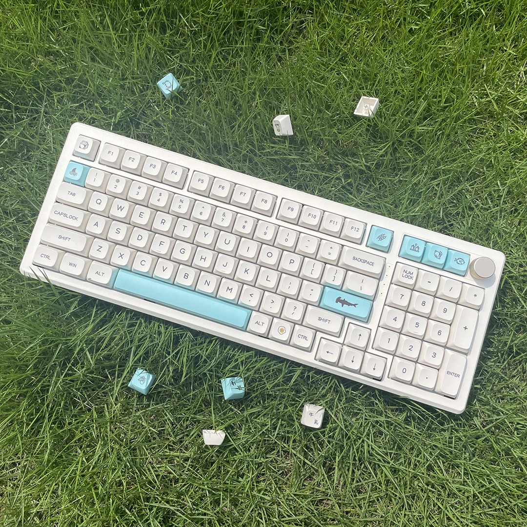 

SMVP White Key Caps 126 Key PBT Keycap Milk DYE-SUB XDA Profile Colorful Cherry Keycaps For Mechanical Keyboard Cute Key Cap