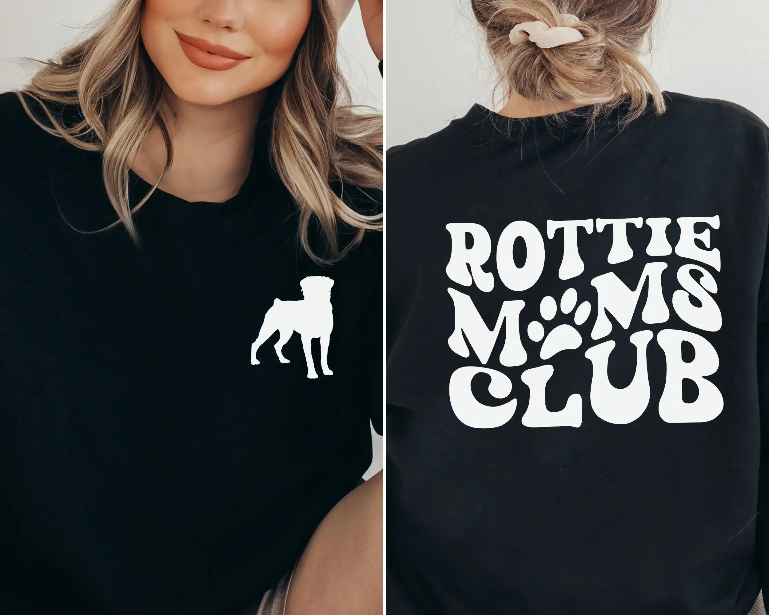 Фото Футболка-свитшот Rottie Mom для любителей ротвейлеров, размер S №1