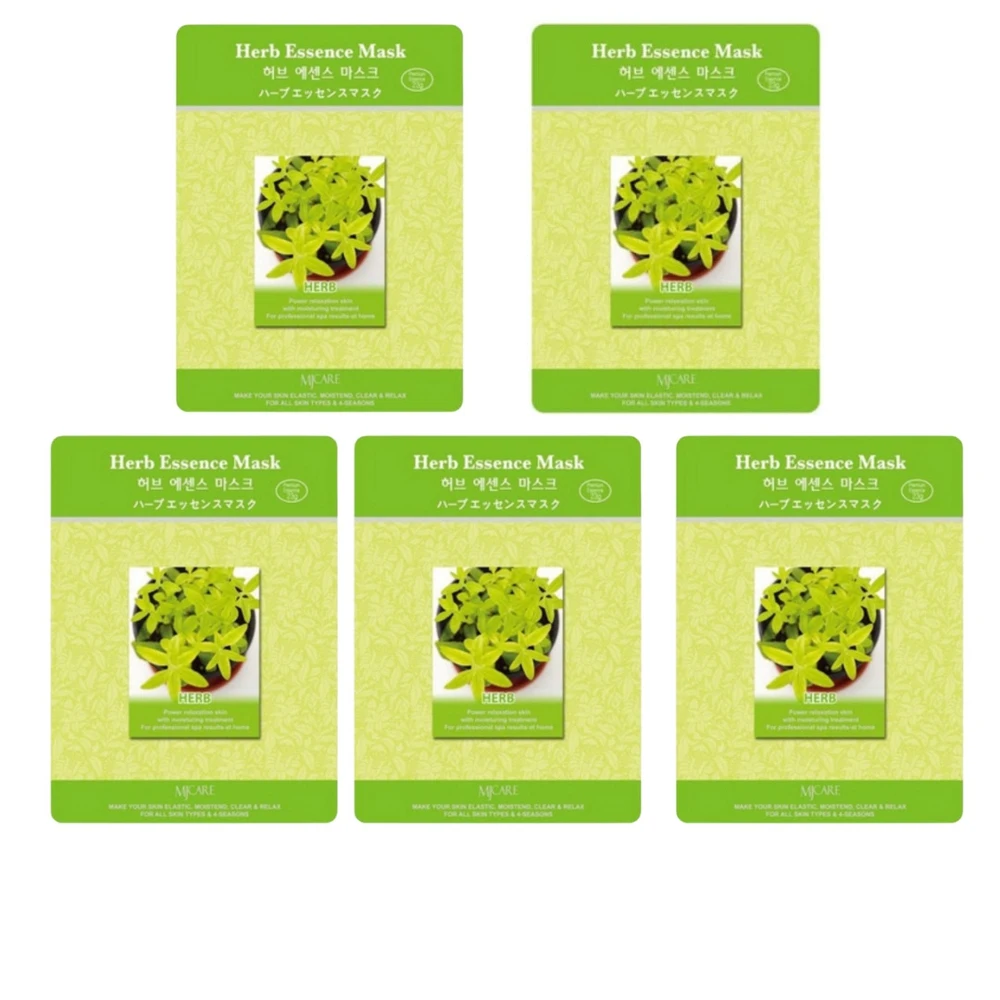 Маска для лица тканевая с экстрактом трав Mijin Herb | Маски