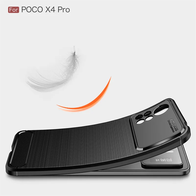 carbon fiber bumper for poco x4 pro 5g case for poco x4 pro 5g coque shockproof protective phone cover for poco x4 pro 5g free global shipping