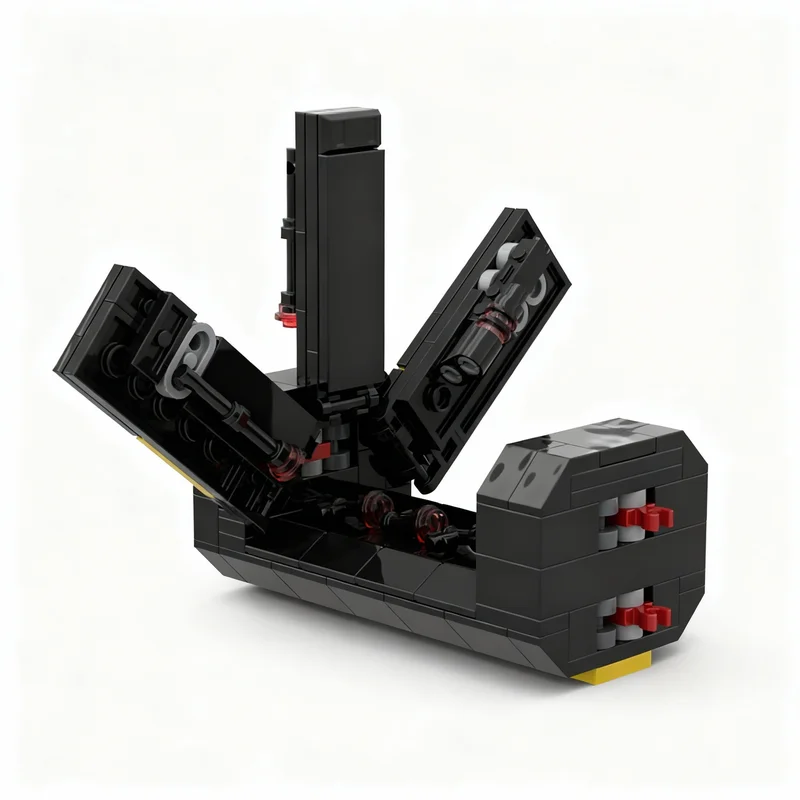 Фото Набор строительных блоков MOC Icons Blacktron Armory, 163 детали, для конструирования, развивающая игрушка для детей, идеальный подарок на День рождения и Рождество №2