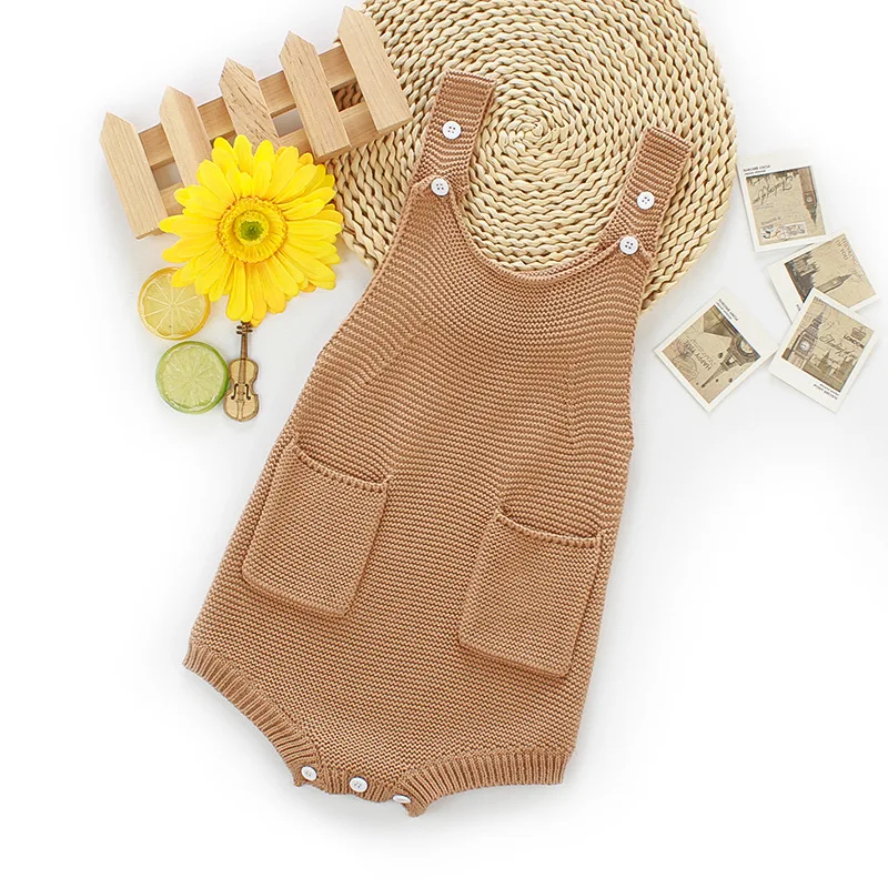 Freely Move Summer Newborn Infant Romper Cotton Sleeveless Baby Boys Girls Romper One piece Knitted Fashion Baby Clothing