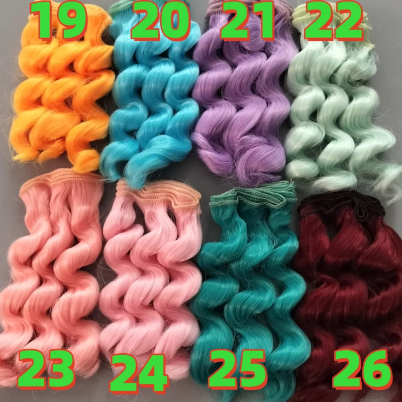 15 см кудрявые парики для куклы коричневые черные волосы естественного цвета