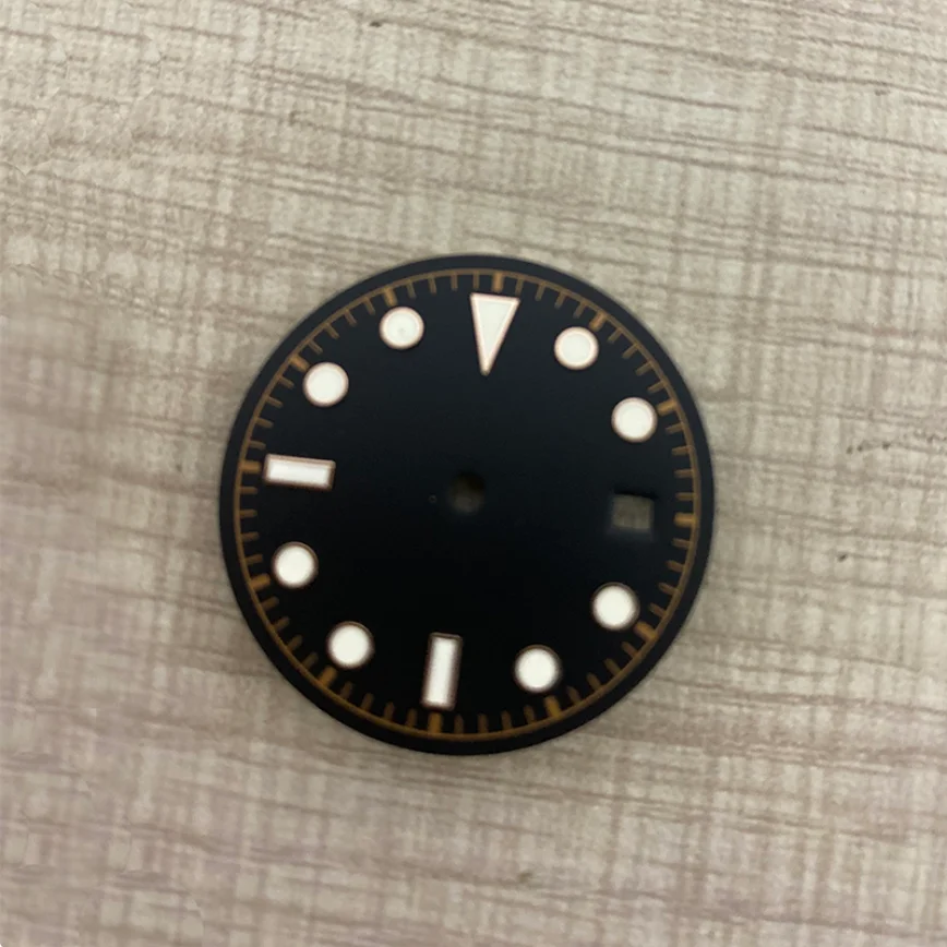 Watch Dial 30.5 Mm Black Gold Black and White Blue Luminous Dial for 2824 Automatic Movement Watch Accessories