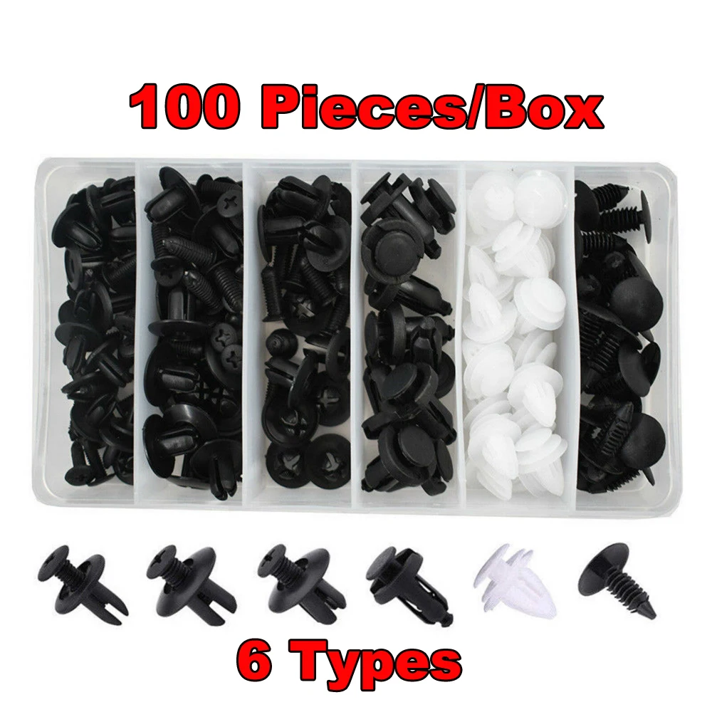 

100 шт./компл. универсальные зажимы для крепления на панели автомобиля